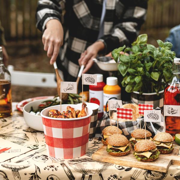 Ruudulliset Herkkukipot Musta ja Punainen 2 kpl