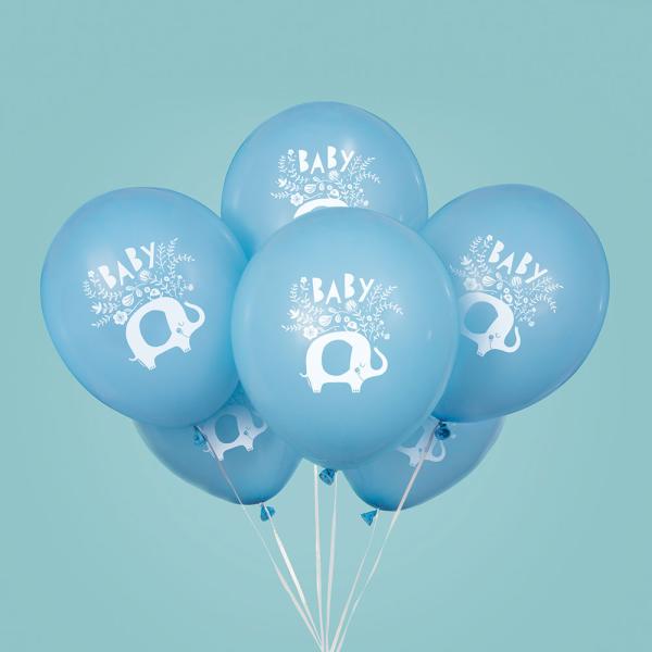 Babyshower Ilmapallot Norsu Siniset