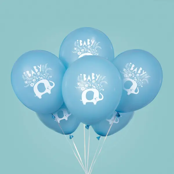 Babyshower Ilmapallot Norsu Siniset