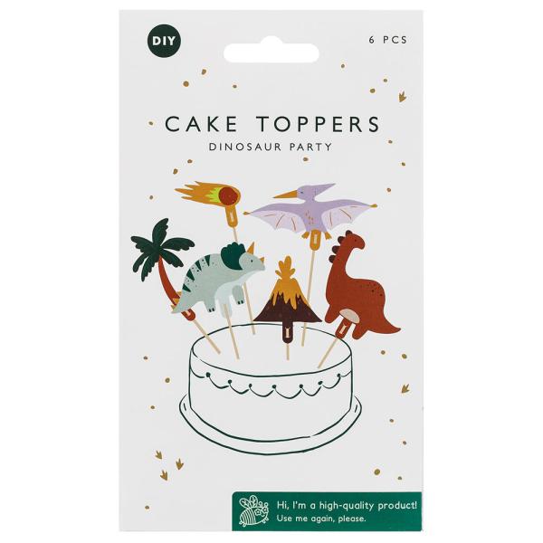 Cake Toppers Dinosaurus 6 kpl