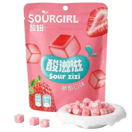 Hapan ja Sitke&auml; Mansikkakarkit 60g