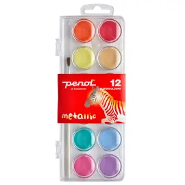 Penol Metallinen Akvarellimaali 12 kpl