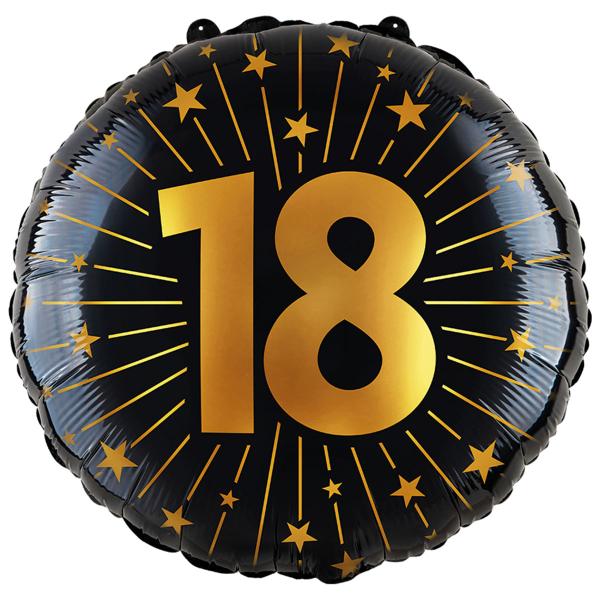 Folioilmapallo Tähdillä ja Numerolla 18