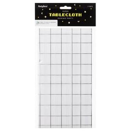 Ruudullinen Pöytäliina Valkoinen/Musta