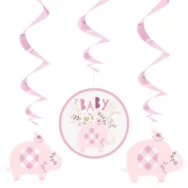 Babyshower Riippuvat Swirls Koristeet Norsu Pinkit