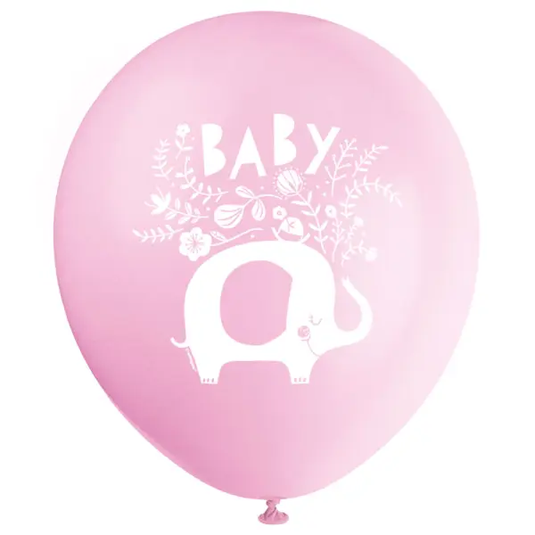 Babyshower Ilmapallot Norsu Pinkit