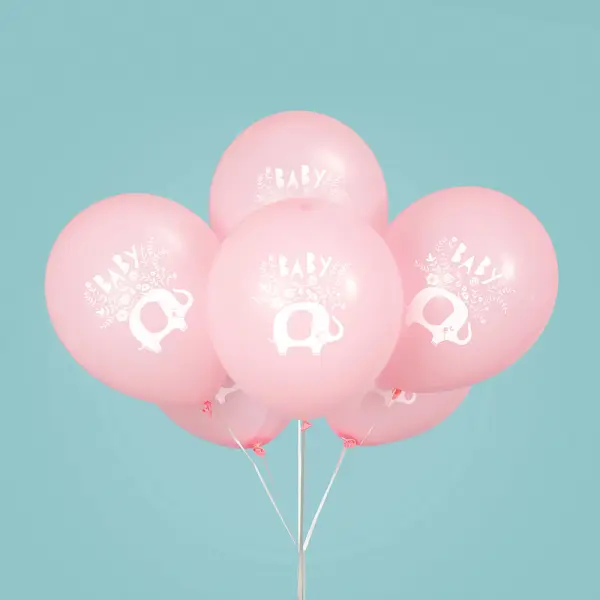 Babyshower Ilmapallot Norsu Pinkit