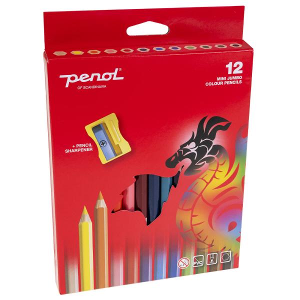 Penol Mini Jumbo Värikynät 12 kpl