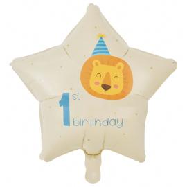 1st Birthday Folioilmapallo T&auml;hti Leijona 46 cm