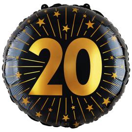 Folioilmapallo T&auml;hdill&auml; ja Numerolla 20