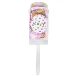 Konfetti Push Pop Valkoinen-Pinkki-Beige