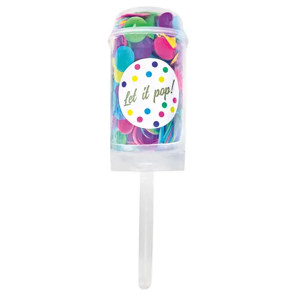 Monivärinen Konfetti Push Pop