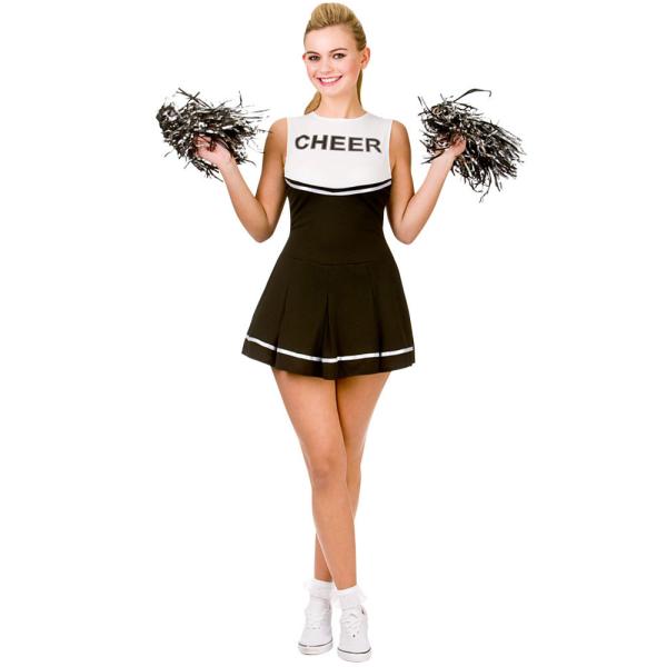 Cheerleader Naamiaisasu Musta/Valkoinen