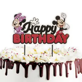 Mikki ja Minni Hiiri Happy Birthday Kakkukoriste