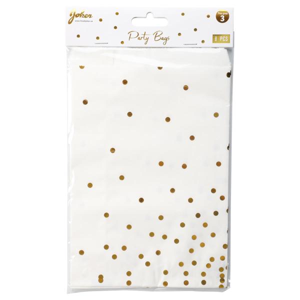 Kultapilkulliset Juhlapussit 8 kpl