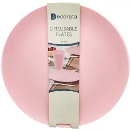 Uudelleenkäytettävät Lautaset Pinkit Decorata