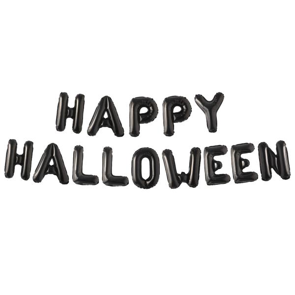 Musta Ilmapalloköynnös Happy Halloween