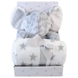 Fleecepeitto & Pehmolelu Raidallinen Norsu