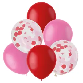 Ilmapallovalikoima Konfetti Punainen & Pinkki