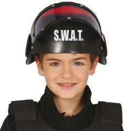 SWAT Kypärä Musta/Punainen Lapsille