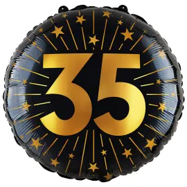 Folioilmapallo Tähdillä ja Numerolla 35