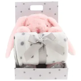 Fleecepeitto & Pehmolelu Vaaleanpunainen Kani