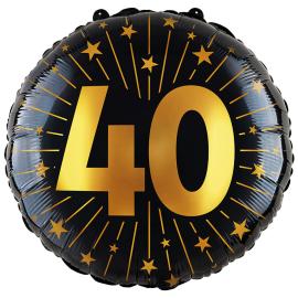 Folioilmapallo T&auml;hdill&auml; ja Numerolla 40