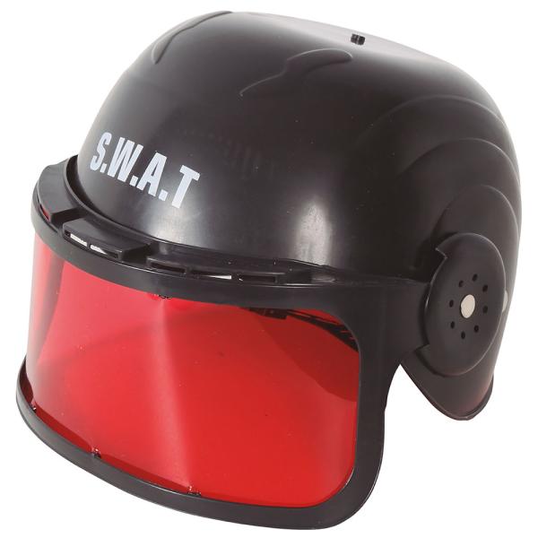 SWAT Kypärä Musta/Punainen Lapsille