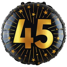 Folioilmapallo Tähdillä ja Numerolla 45