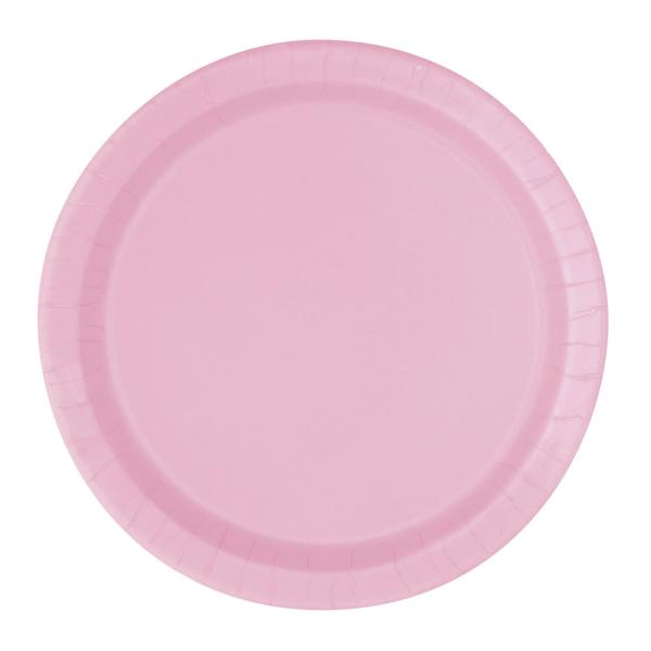 Pahviset Jälkiruokalautasett Pastellipinkki