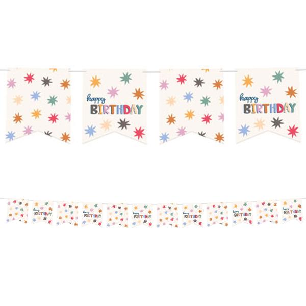 Happy Birthday Lippuviirinauha Tähdillä