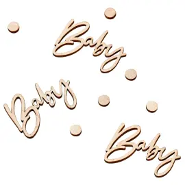 Baby Shower Konfetti Puinen