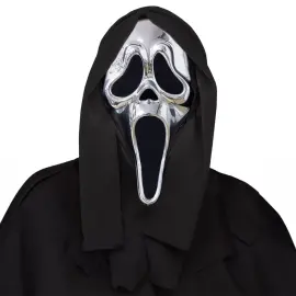Ghostface Naamio Metallinhohtoinen Hopea