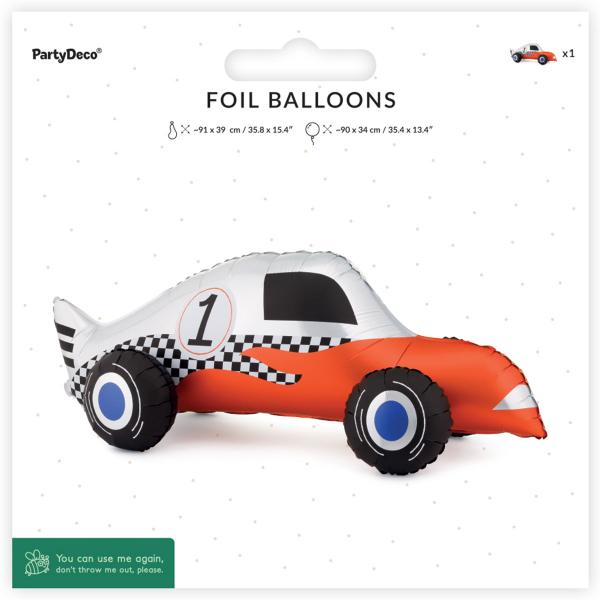 Seisova Folioilmapallo Kilpa-auto 90 x 34 cm