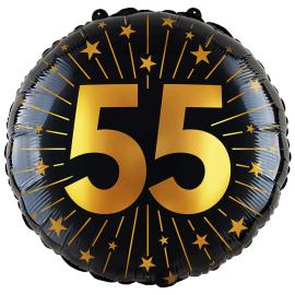 Folioilmapallo T&auml;hdill&auml; ja Numerolla 55