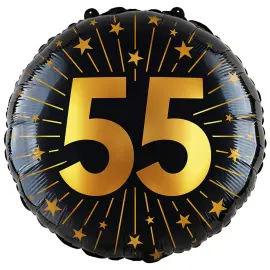 Folioilmapallo Tähdillä ja Numerolla 55