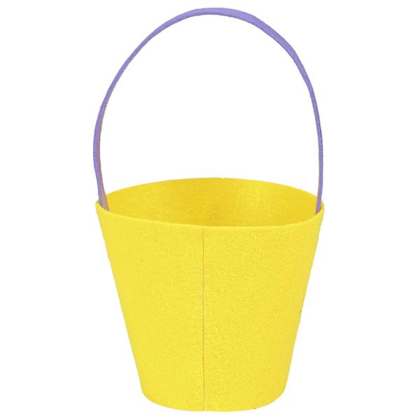 Huopainen Karkkiämpäri Pääsiäispupuilla Keltainen/Violetti 23 cm