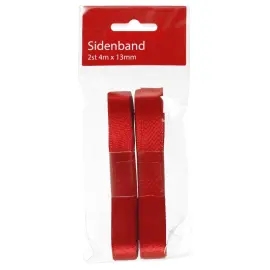 Silkkinauha Punainen 13 mm 2-pakkaus