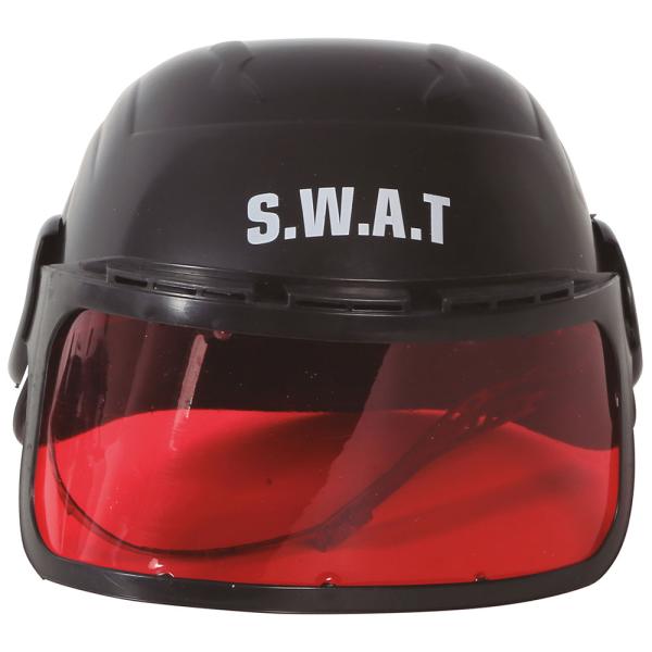 SWAT Kypärä Musta/Punainen Lapsille
