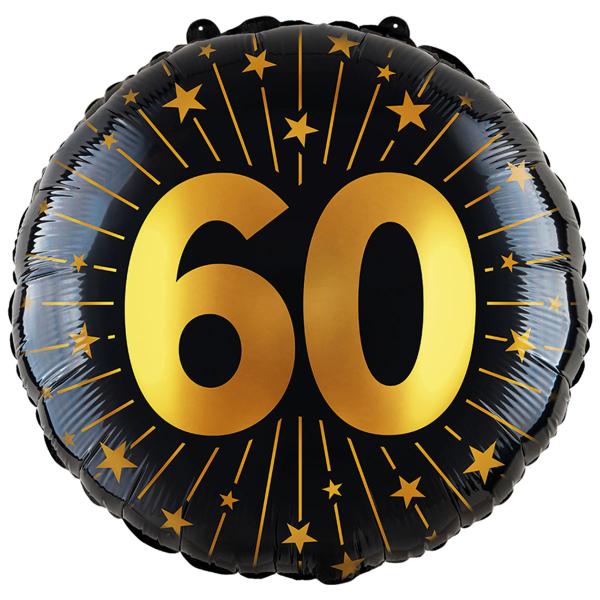Folioilmapallo Tähdillä ja Numerolla 60