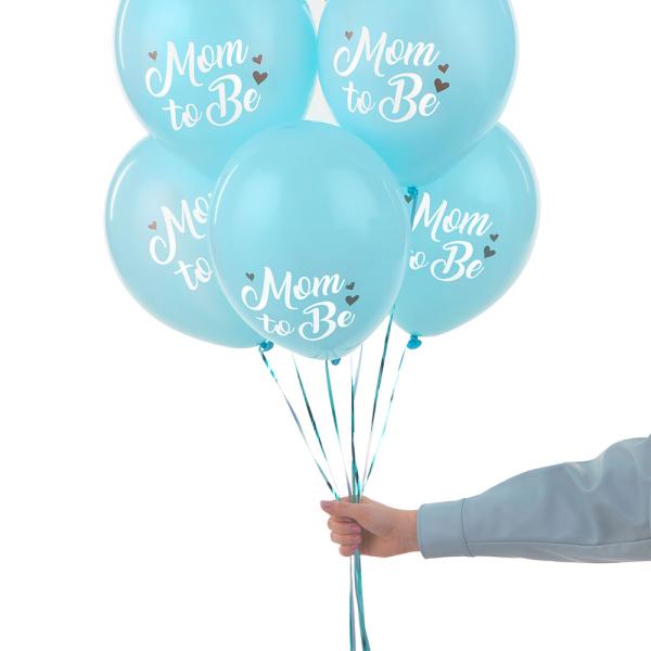 Lateksi-ilmapallot Mom to Be Vaaleansininen 50-pakkaus