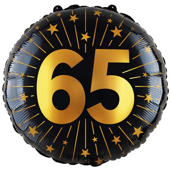 Folioilmapallo Tähdillä ja Numerolla 65