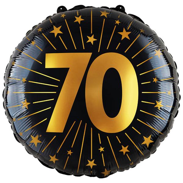 Folioilmapallo Tähdillä ja Numerolla 70