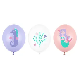 Lateksi-ilmapallot Merenneito 50-pakkaus