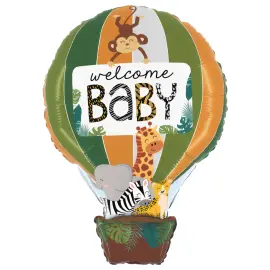 Ilmapallo Welcome Baby Kuumailmapallo Viidakko 43 x 60 cm