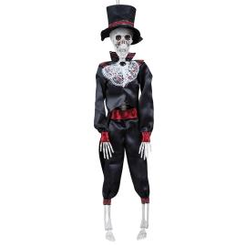 Riippuva Luuranko Puvulla & Hatulla