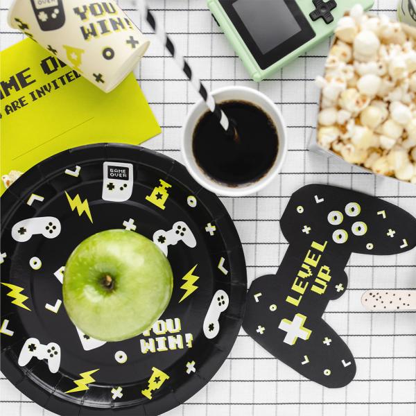 Gaming Pahvilautaset Musta 23 cm