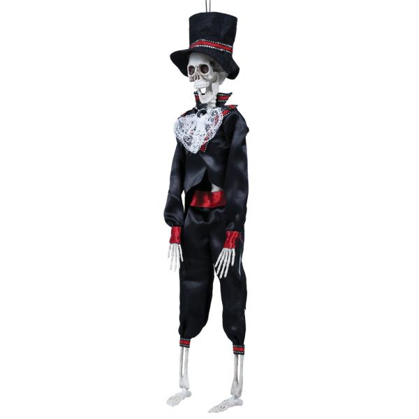 Riippuva Luuranko Puvulla & Hatulla