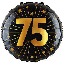 Folioilmapallo Tähdillä ja Numerolla 75