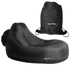 Softybag Nojatuoli Keskiy&ouml;nmusta 135 x 88 x 70 cm